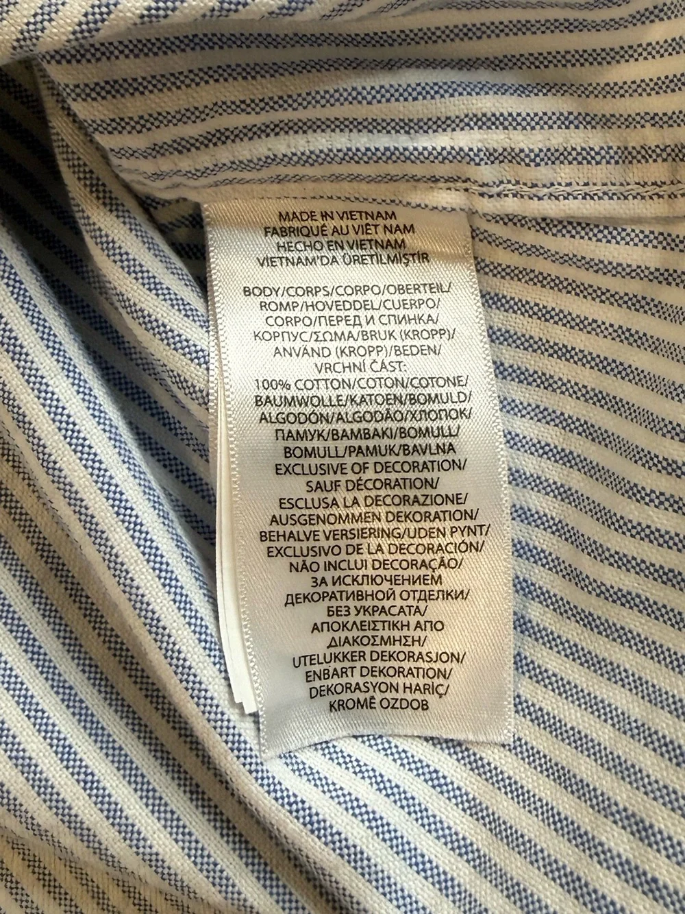 Ralph Lauren Light Blue Stripe Button-Down Shirt